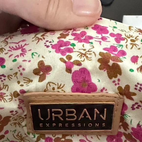 Urban Expressions Woven Mini Top-Handle Bag in Natural Tan with Gold Hardware. - Picture 7 of 11